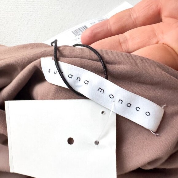 Susana Monaco Nude Beige Mini Dress Open Back Coco M - Picture 4 of 5